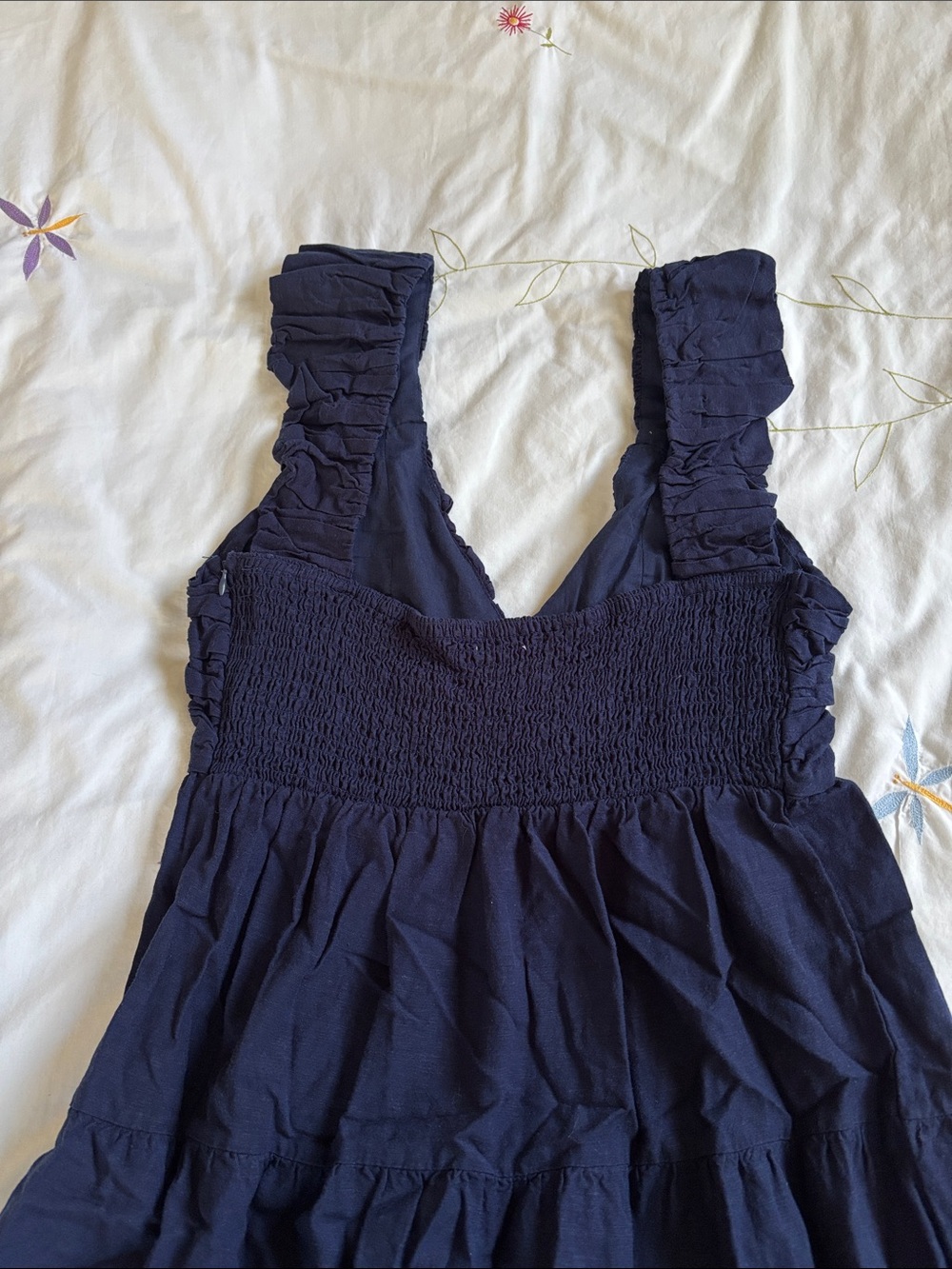 Jason Wu Navy Ruffled Strap Maxi Dress - Picture 4 of 4